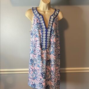 Lilly Pulitzer sanatanita Blue and Pink She’ll Print Dress